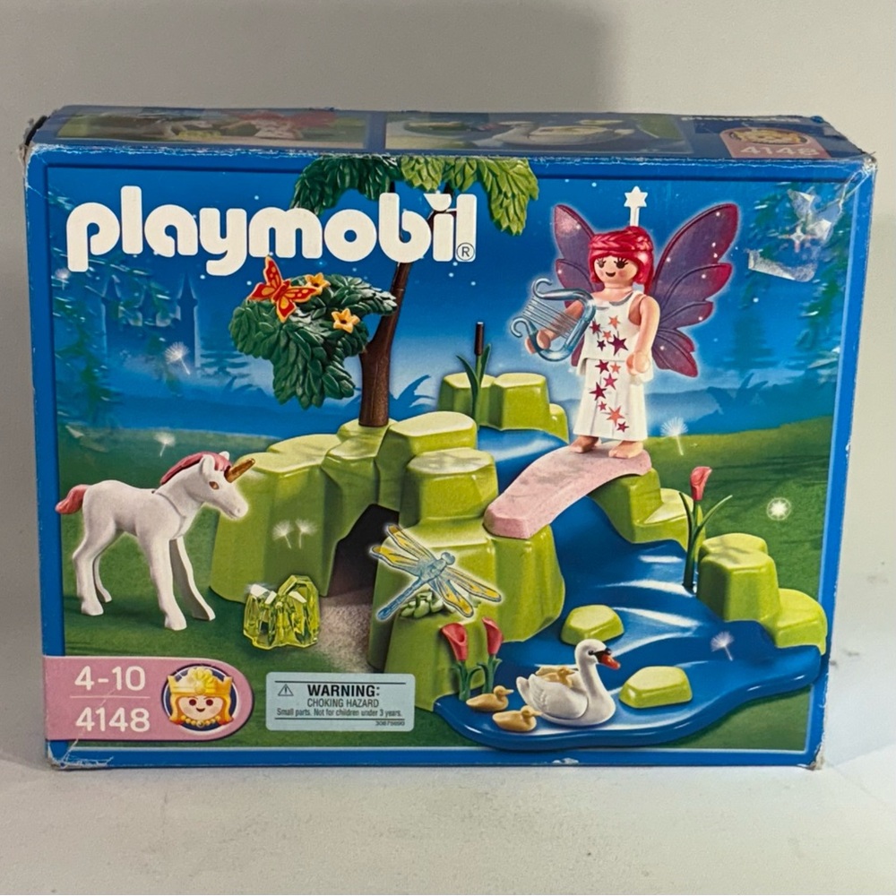 2009 Y2K PLAYMOBIL FAIRIES SERIES 4148 FAIRY GARDEN PLAYSET - NEAR COMPLETE